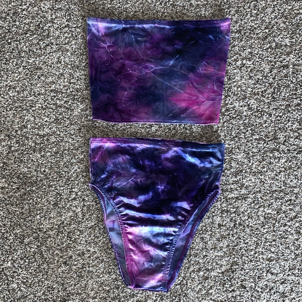 Eat Sleep Rave Purple & Blue Tie Dye Set